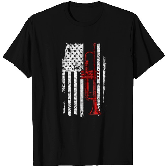 Trumpet USA Flag T-Shirt