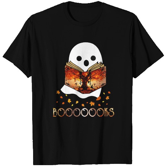 Boo Read Books Library Booooks Ghost Halloween T-Shirt