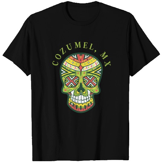 Cozumel Mexico Sugar Skull Souvenir Design T-shirt