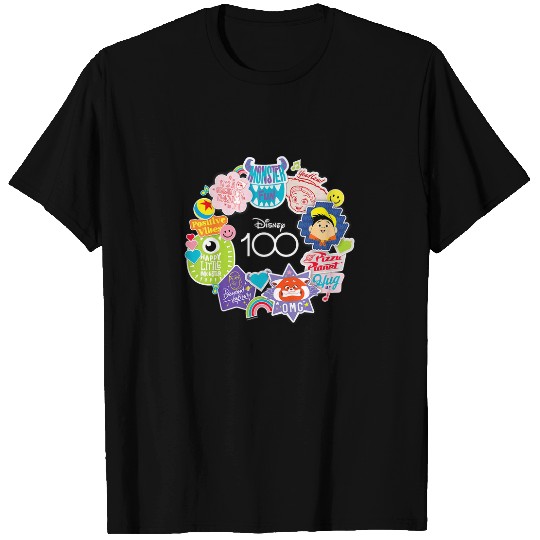Disney 100 Pixar Happy Faces Sticker Circle D100 T-Shirts