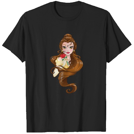 Disney Belle Black Classic Fit - Adult Round Neck Fantasy Tee T-Shirts