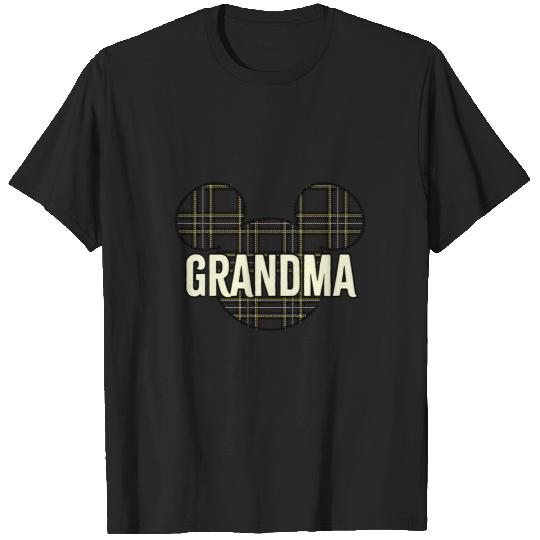 Disney Mickey And Friends Christmas Plaid Grandma T-Shirts