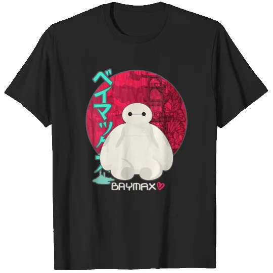 Disneyss Big Hero 6 Baymax Cute San Fransokyo Kanji Portrait T-Shirts
