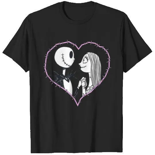 Disneyss The Nightmare Before Christmas Jack Sally Heart T-Shirts