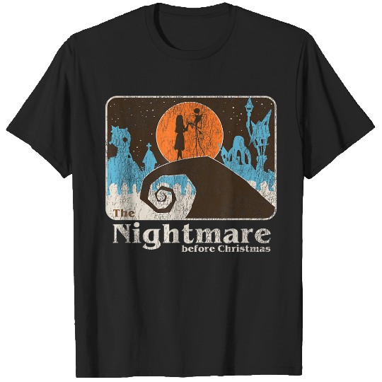Disneyss The Nightmare Before Christmas Vintages Jack And Sally T-Shirts