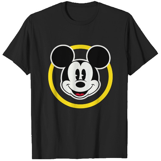 Amazonss Essentials Disney Smiling Mickey in Yellow Circle T-Shirts