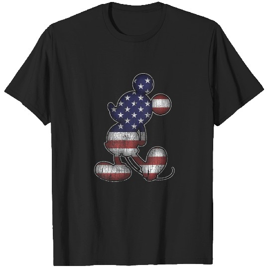 Womens Disneys Americana 4th of July Mickeys Mouse VNeck T-Shirts