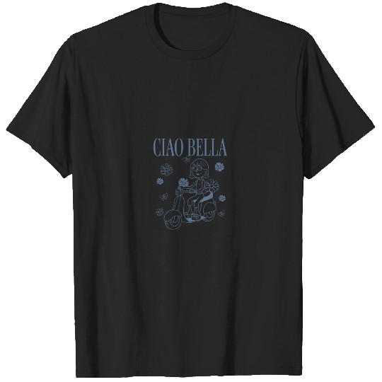 Disneyss Lizzy Mcguire Ciao Bella Lizzie Outline Retro Logo T-Shirts