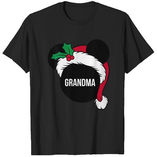 Disneyss Santa Hat Mickey Christmas Family Matching Grandma T-Shirts