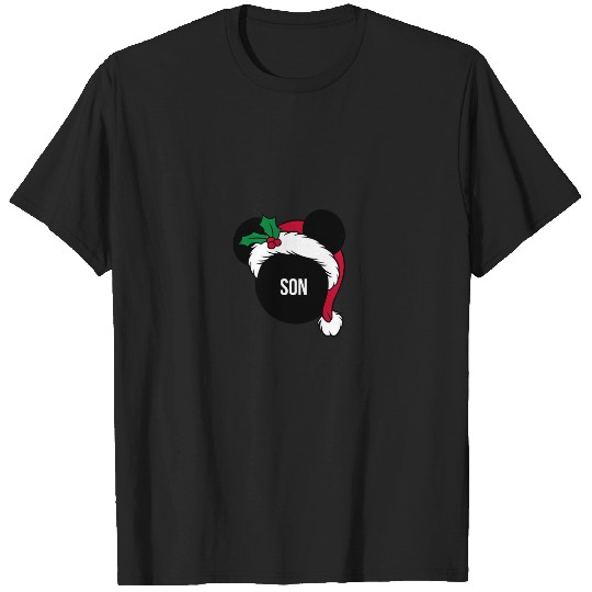 Disneyss Santa Hat Mickey Christmas Family Matching Son T-Shirts