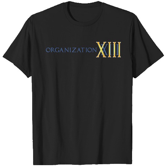 Disneyss Kingdom Hearts Organization Xiii Big Chest Text Logo T-Shirts