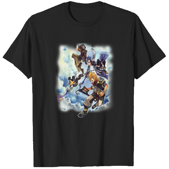 Disneyss Kingdom Hearts Main Characters Falling From Heaven T-Shirts