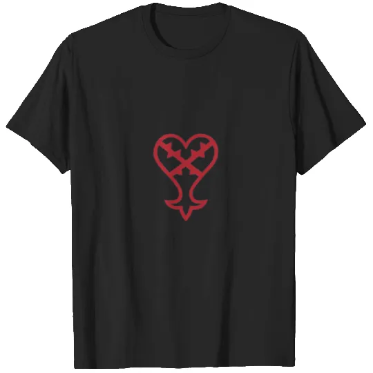 Disneyss Kingdom Hearts Classic Evil Heartless Big Chest Logo T-Shirts
