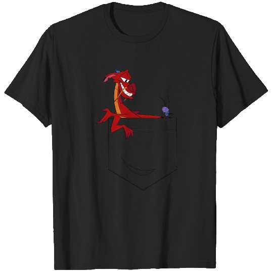 Disney Mulan Mushu Left Chest Pocket Graphic T-Shirts