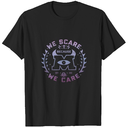 Disney Pixar Monsters Inc. We Scare Because We Care Logo T-Shirts