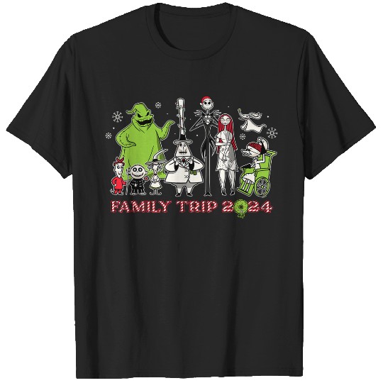 Disneyss The Nightmare Before Christmas Snow Family Trip 2024 T-Shirts