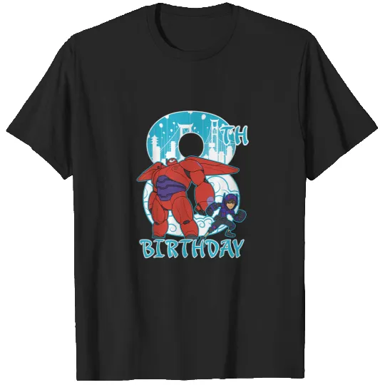 Disney Big Hero 6 Baymax Hiro 8th Birthday Graph T-Shirts