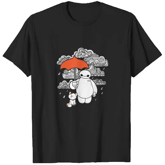 Disney Big Hero 6 Baymax Patterned Clouds T-Shirts