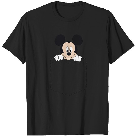 Disney Adult Classic Fit Mickey Mouse  - Blue Cotton Crew Neck T-Shirts