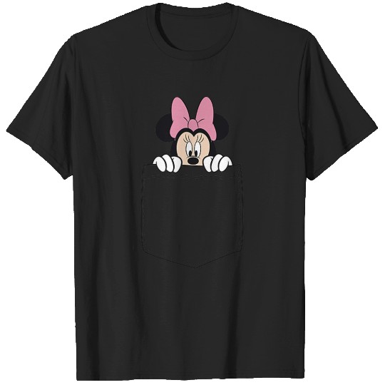 Black Disney Minnie Mouse Classic Fit  - Crew Neck T-Shirts