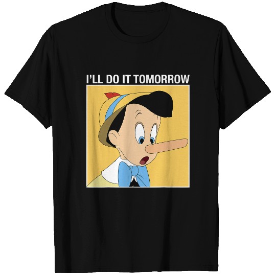Disney Pinocchio I'll Do It Tomorrow T-Shirts