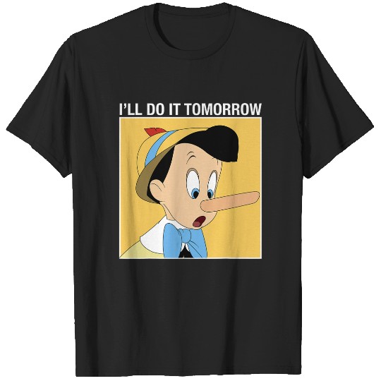 Disney Pinocchio I'll Do It Tomorrow T-Shirts