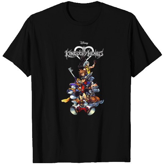 Disneyss Kingdom Hearts Group shots Action Pose Logo T-Shirts