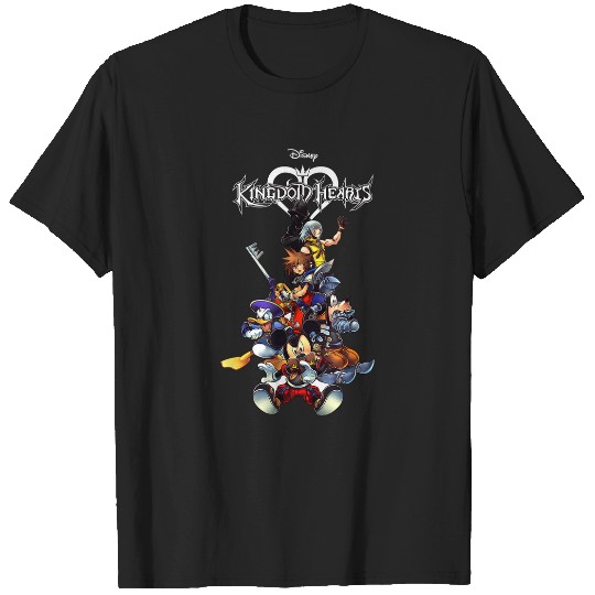 Disneyss Kingdom Hearts Group shots Action Pose Logo T-Shirts