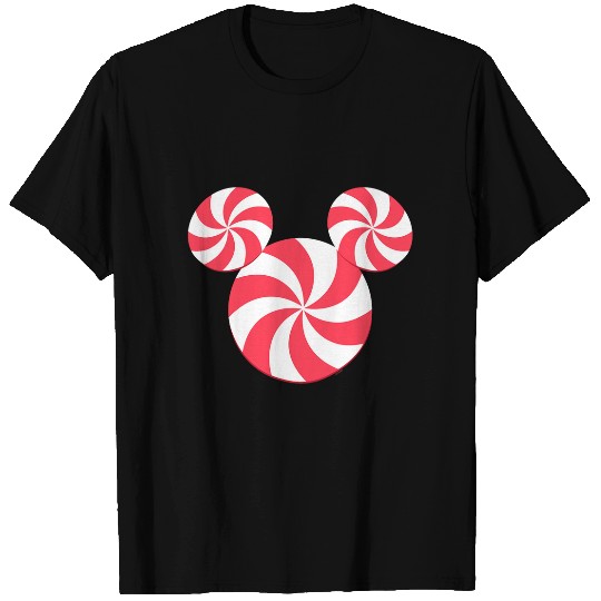 Disney NEW Mickey Icon Christmas Peppermint Candy Holiday T-Shirts
