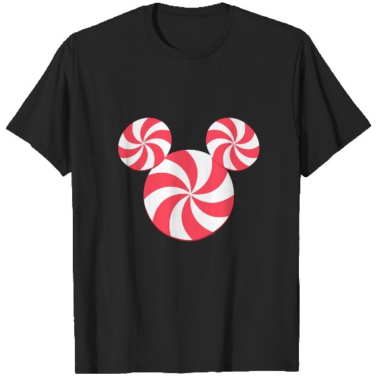 Disney NEW Mickey Icon Christmas Peppermint Candy Holiday T-Shirts