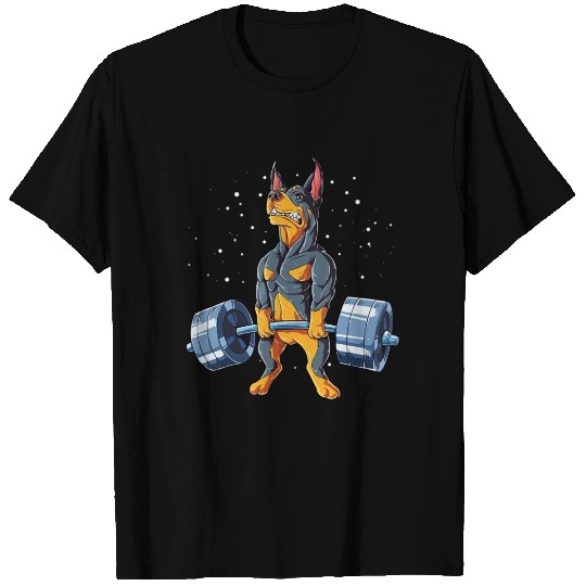 Doberman Weightlifting Gym T-shirt