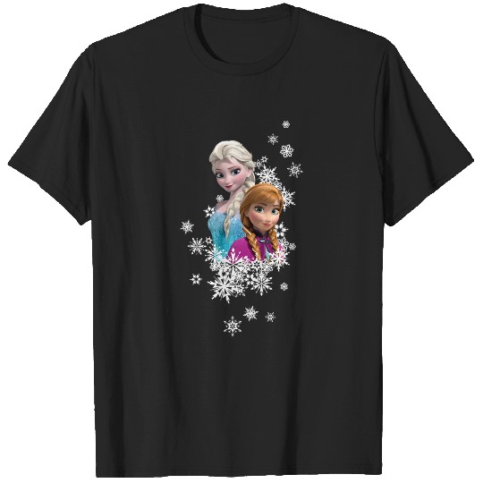 Womens Disneys frozens Anna and Elsa Snowflakes VNeck T-Shirts