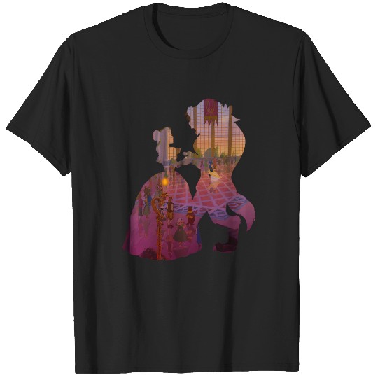 Disney Classic Beauty And The Beast Silhouette Dance T-Shirts
