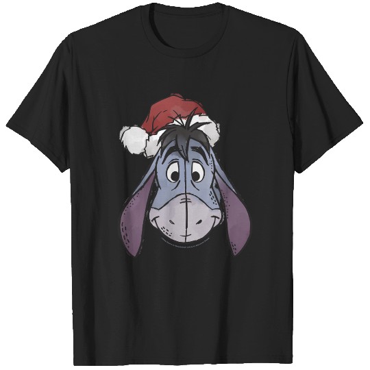 Disney Winnie The Pooh Christmas Eeyore Santa Hat_1 Merry Christmas T-Shirts