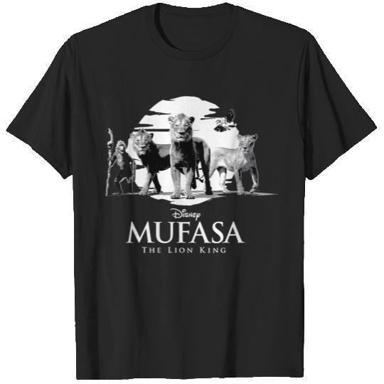 Disneyss Mufasa The Lion King Movie Black White Characters T-Shirts