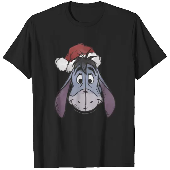 Disney Winnie The Pooh Christmas Eeyore Santa Hat Merry Christmas T-Shirts