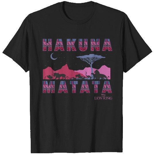 Womens Disney The Lion King Hakuna Matata Moon And Mountains V-Neck T-Shirts