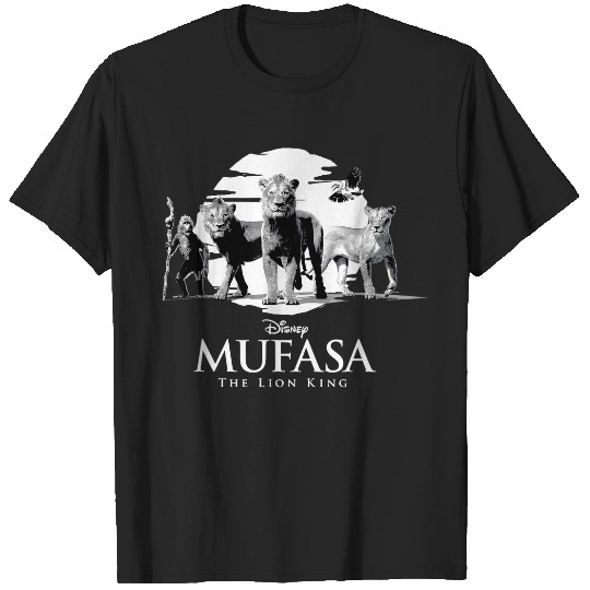 Disney Mufasa The Lion King Movie Black White Characters T-Shirts