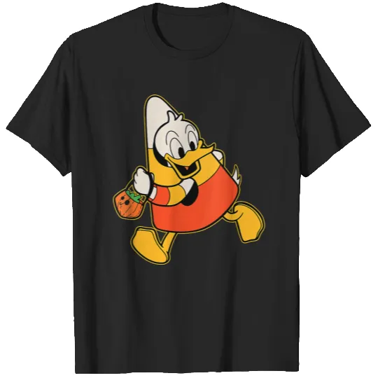 Womens Disney Donald Duck Candy Corn Costume Spooky Cute Halloween V-Neck T-Shirts