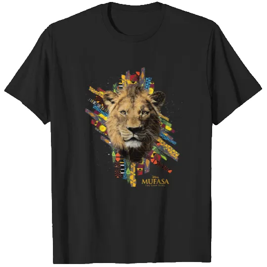Disneyss Mufasa The Lion King Movie Faces And Textile Patterns T-Shirts