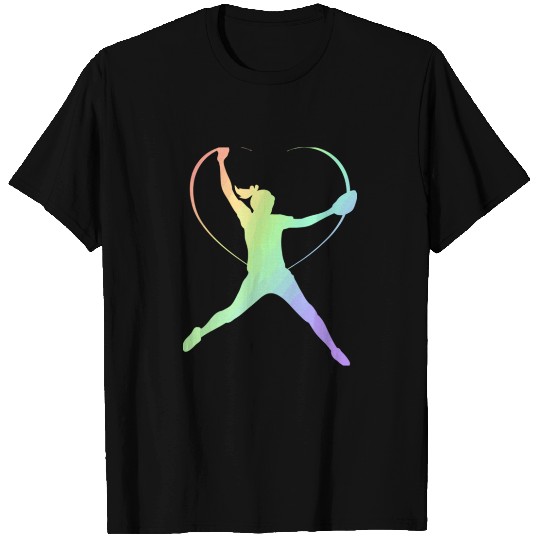Soft Rainbow Softball For Girls Pitcher Patterned T-shirt
