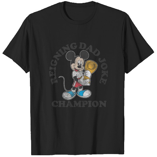 Disney Mickey Classic Father's Day Mickey Dad Joke Champion T-Shirts