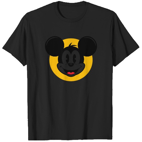 Disneyssyyy Smilingggg Mickeyyyyy In Yellow Circle T-Shirts