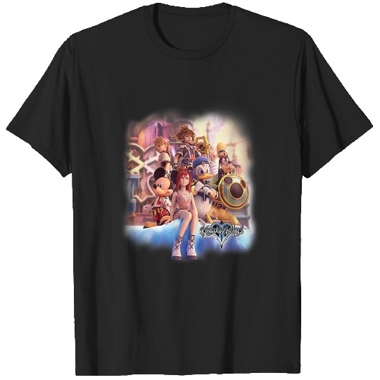 Disney Kingdom Hearts Sora Kairi & Riku Group Hero Shot Premium T-Shirts