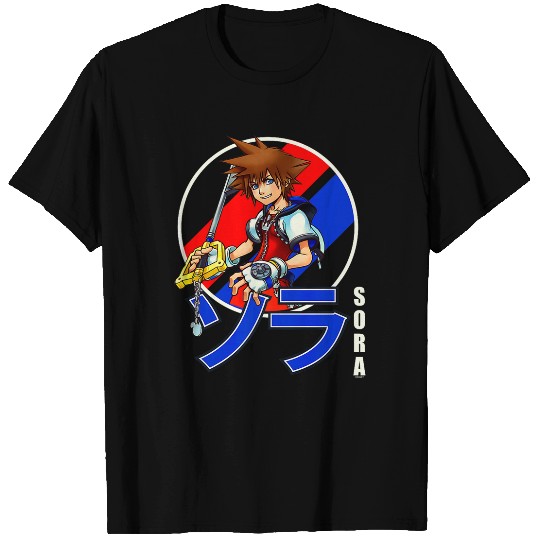 Disney Kingdom Hearts Sora Classic Color Anime Circle Shot Premium T-Shirts