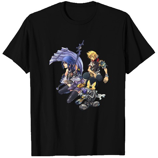 Disney Kingdom Hearts Ventus, Aqua, Mickey Group Hero Shots T-Shirts