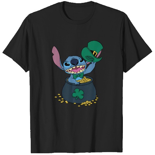 Disney Stitch Pot Of Gold Shamrock St. Patrick'S Day T-Shirts