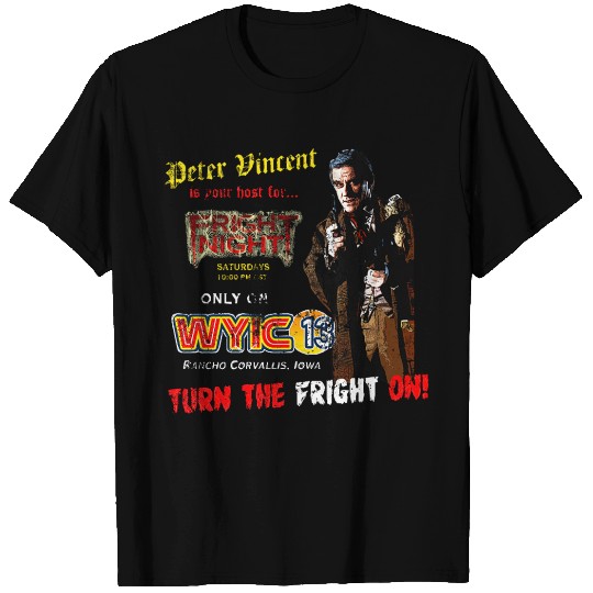 Fright Night advertisement, distressed T-Shirts