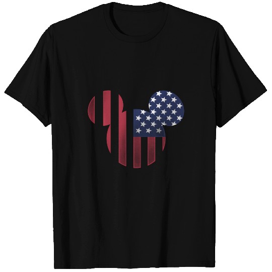 Disney Mickey Mouse Americana Ears Shape T-Shirts