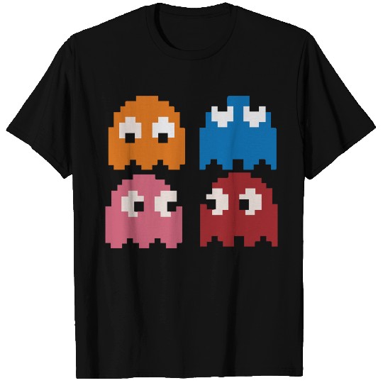 Cool Retro 80s PACMAN GHOSTS Video Games T-Shirts